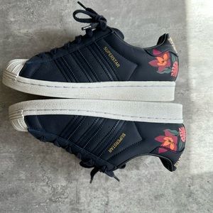 Adidas Originals Superstar x Her Studio London Navy Floral Burst size 6.5